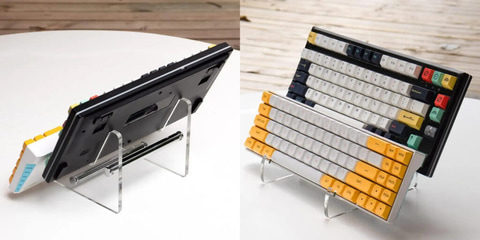 マルチキーボード環境を魅せつつコンパクトに。2段組みキーボード