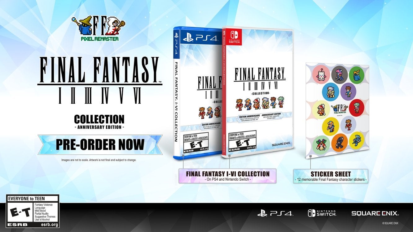 Final Fantasy I-VI Collection Anniversary Edition Preorders Are