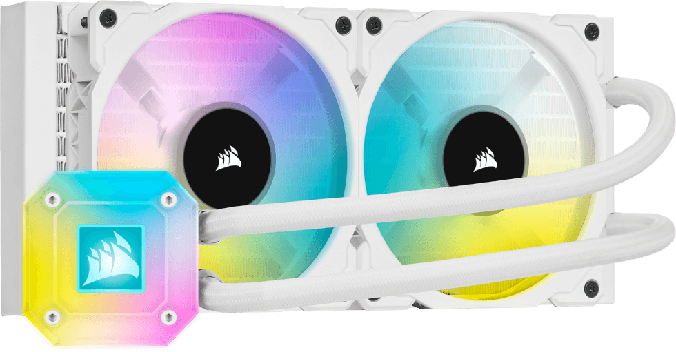 iCUE H100i ELITE CAPELLIX Liquid CPU Cooler — White (Refurbished)