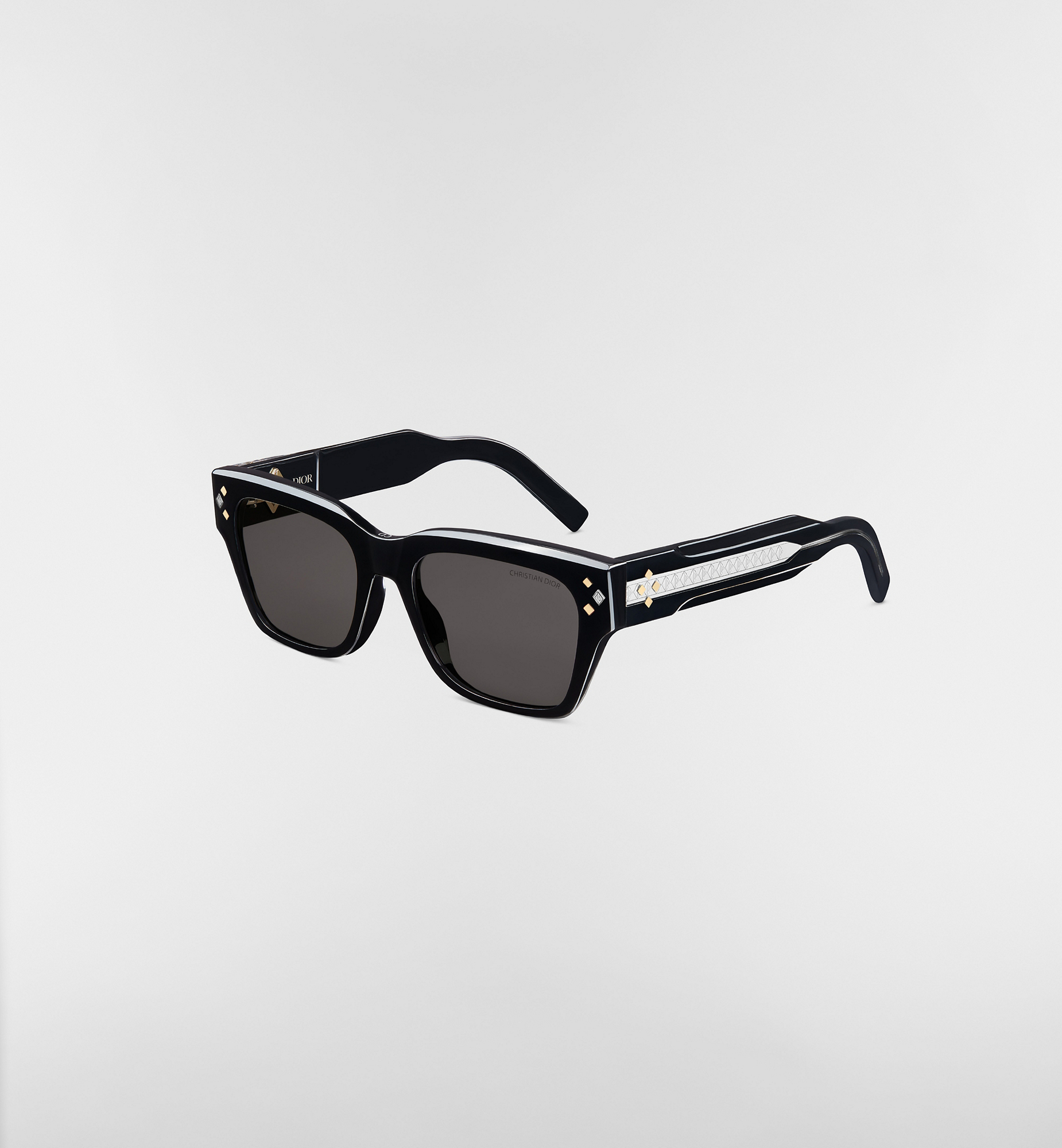 CD Diamond S2I Black Rectangular Sunglasses | DIOR