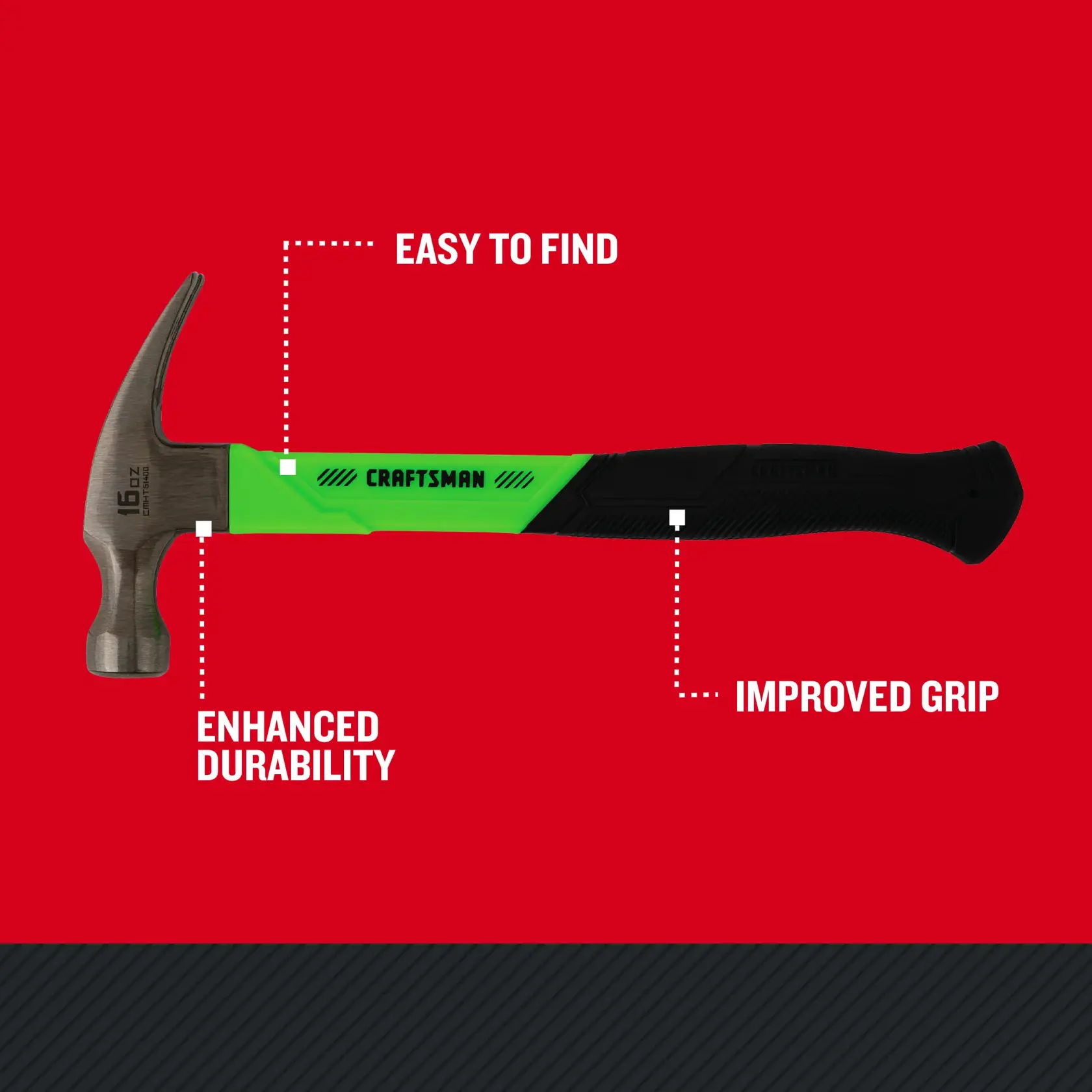 CRAFTSMAN® 16 Oz. Fiberglass Claw Hammer