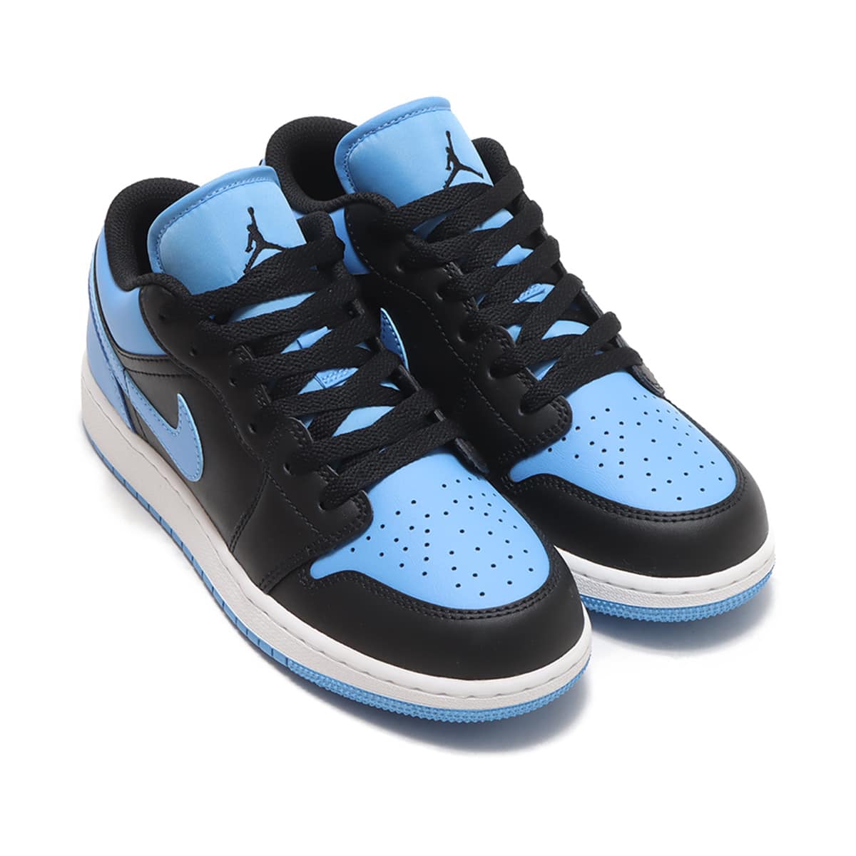 JORDAN BRAND AIR JORDAN 1 LOW (GS) BLACK/BLACK-UNIVERSITY BLUE
