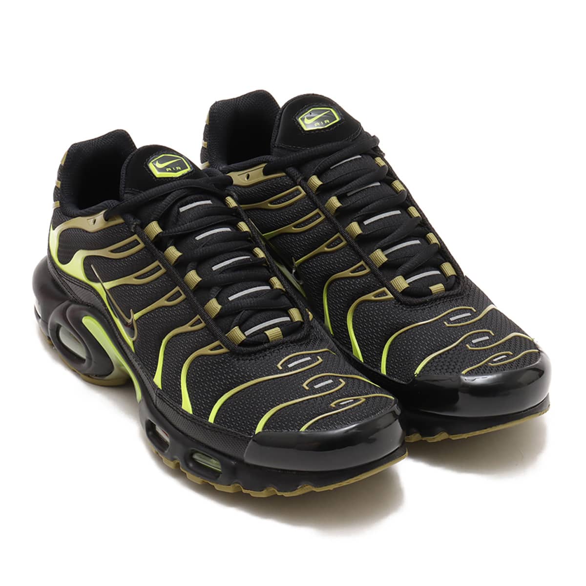 NIKE AIR MAX PLUS BLACK/BLACK-CYBER-PACIFIC MOSS （ナイキ エア