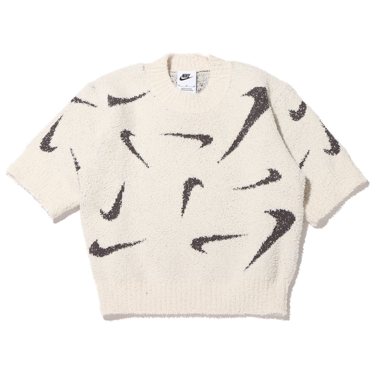 NIKE AS W NSW COZY LOGO AOJ KNIT SS LT OREWOOD BRN/MEDIUM ASH 23HO