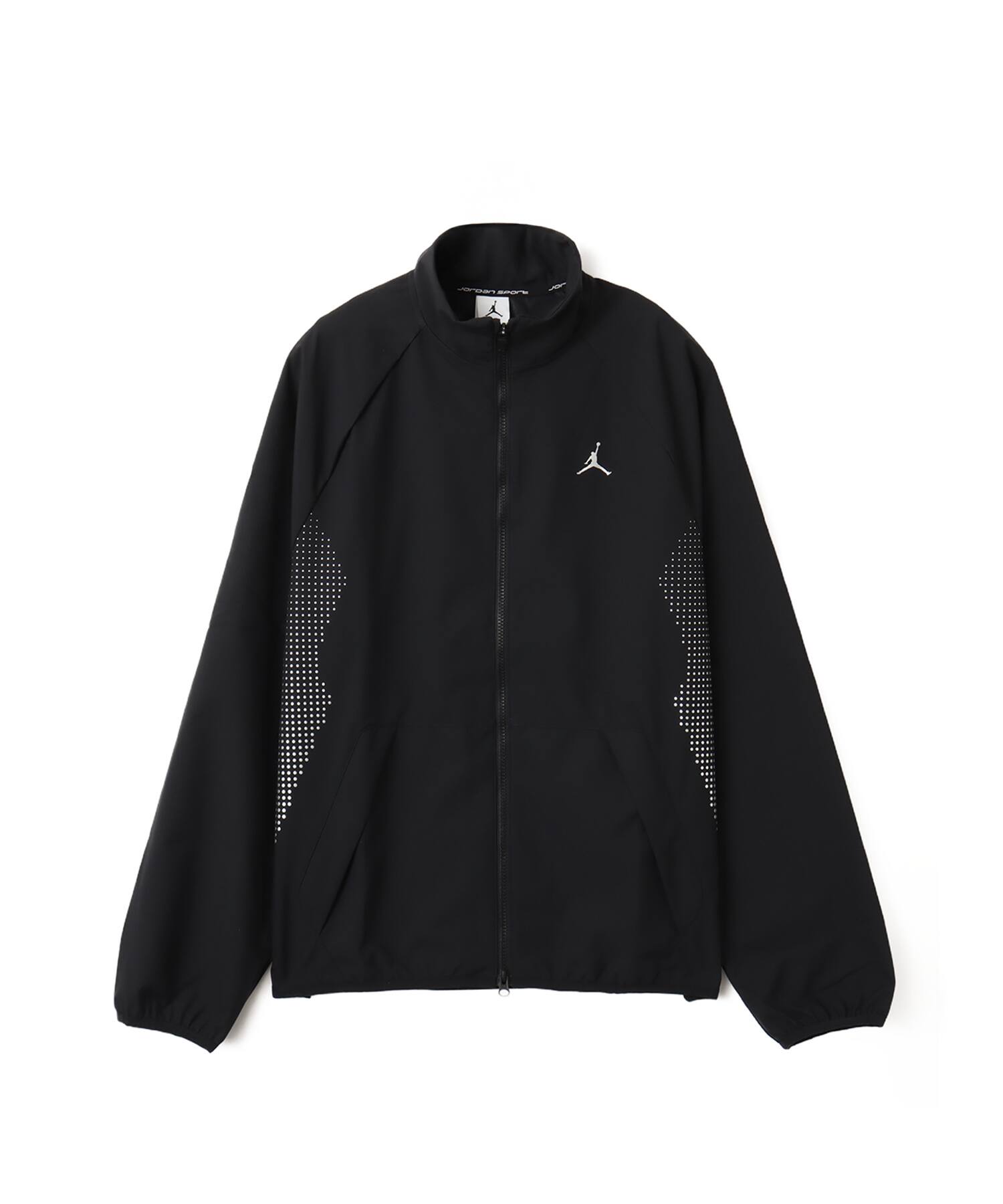 JORDAN BRAND M J SPRT JAM WARM UP JACKET BLACK/METALLIC SILVER