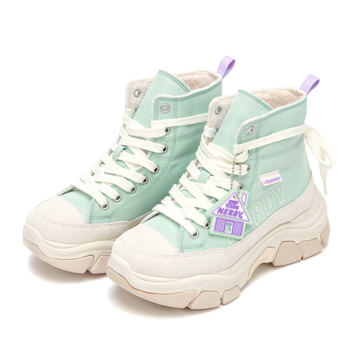 NERDY x atmos pink Fleece Zelig Canvas MINT（ノルディー x アトモス