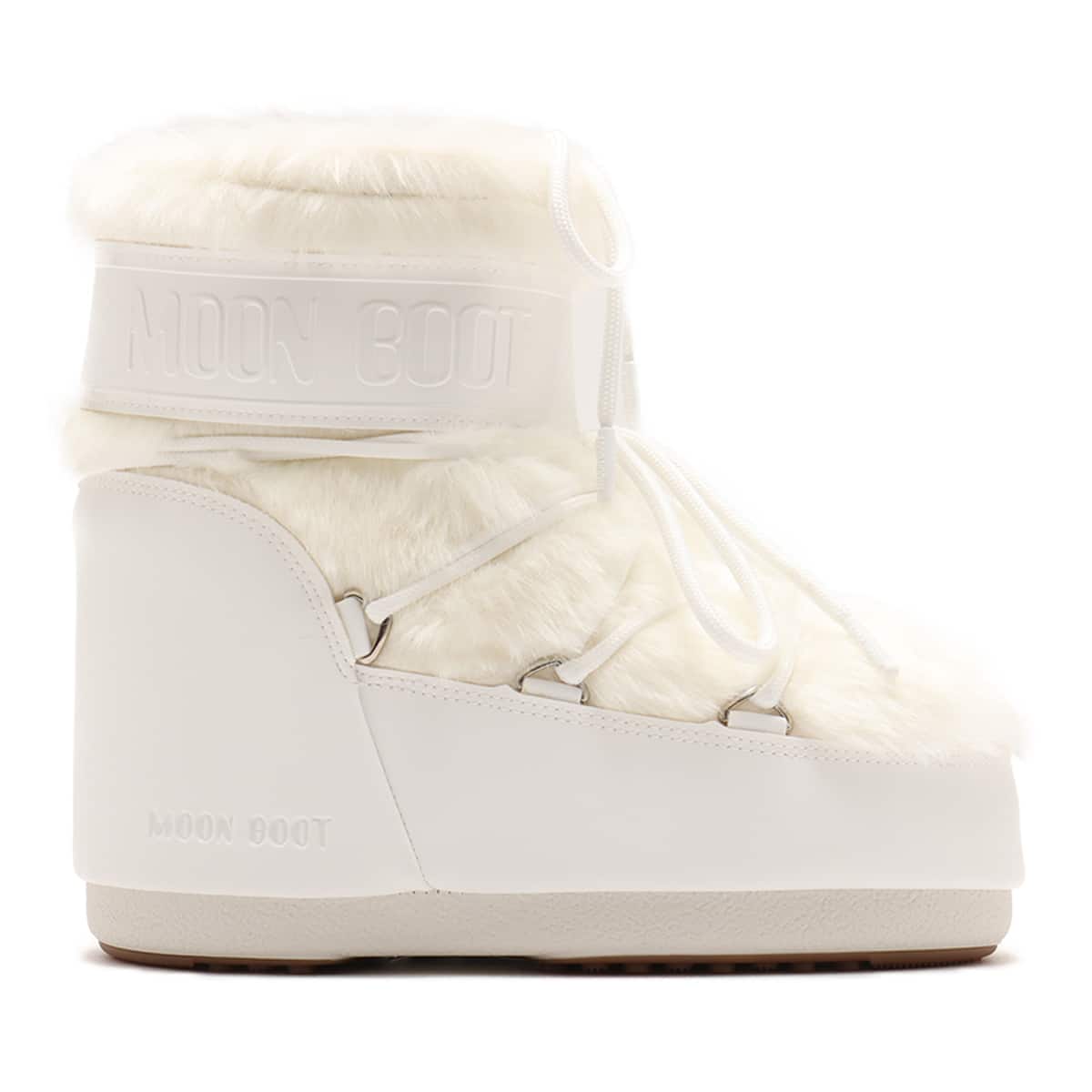 MOON BOOT MB ICON LOW FAUX FUR WHITE （ムーンブーツ エムビー