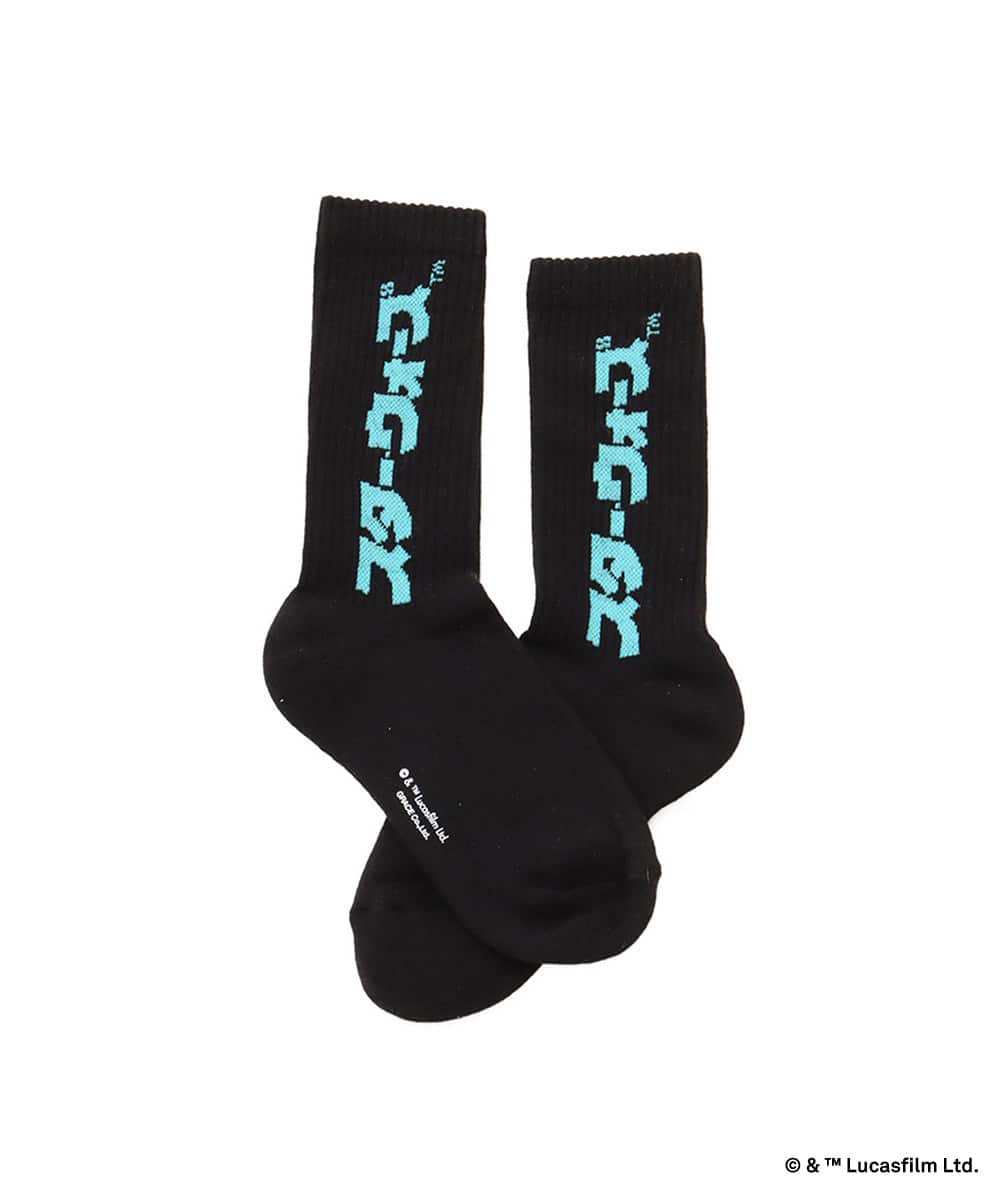 atmos [STAR WARS] カタカナ Logo Socks BLACK（アトモス[スター