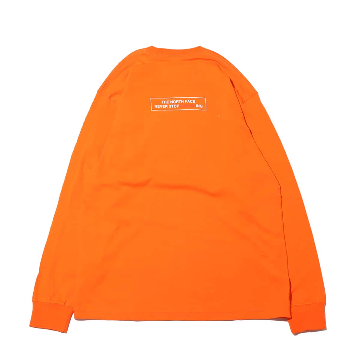 THE NORTH FACE L/S NEVER STOP ING Tee TNFオレンジ （ザ・ノース