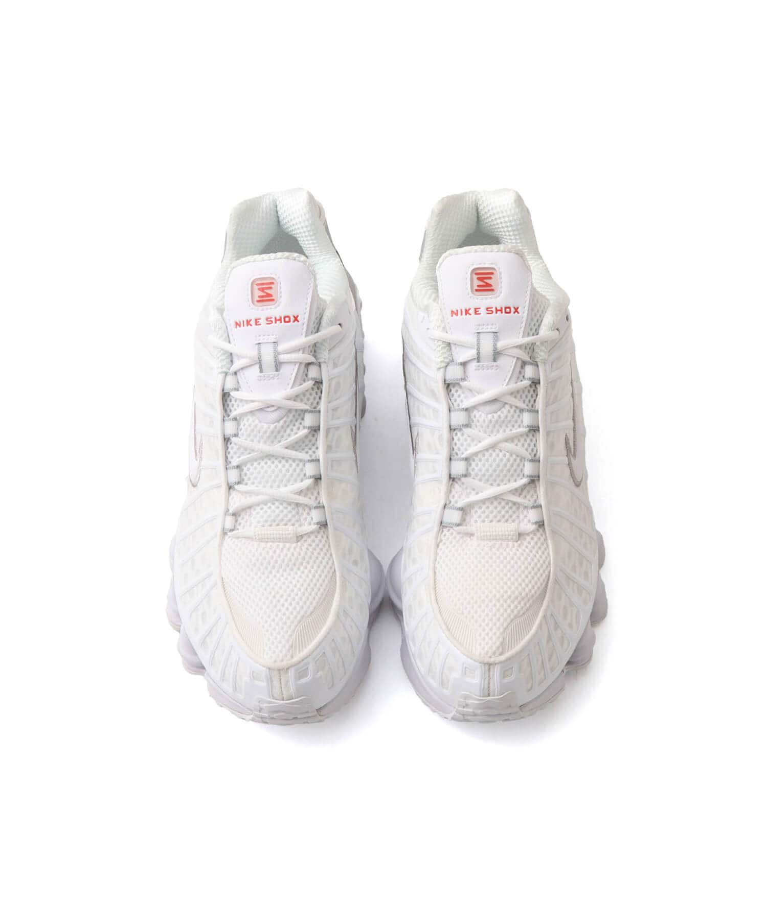 NIKE W SHOX TL WHITE/WHITE-METALLIC SILVER-MAX ORANGE（ナイキ