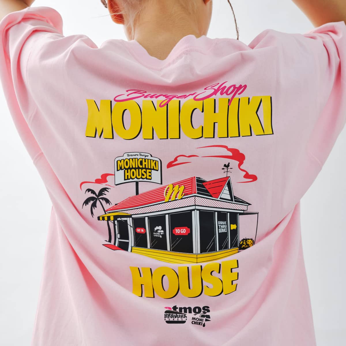 atmos pink x MONICHIKI HOUSE Address T-Shirt PINK（アトモス ピンク