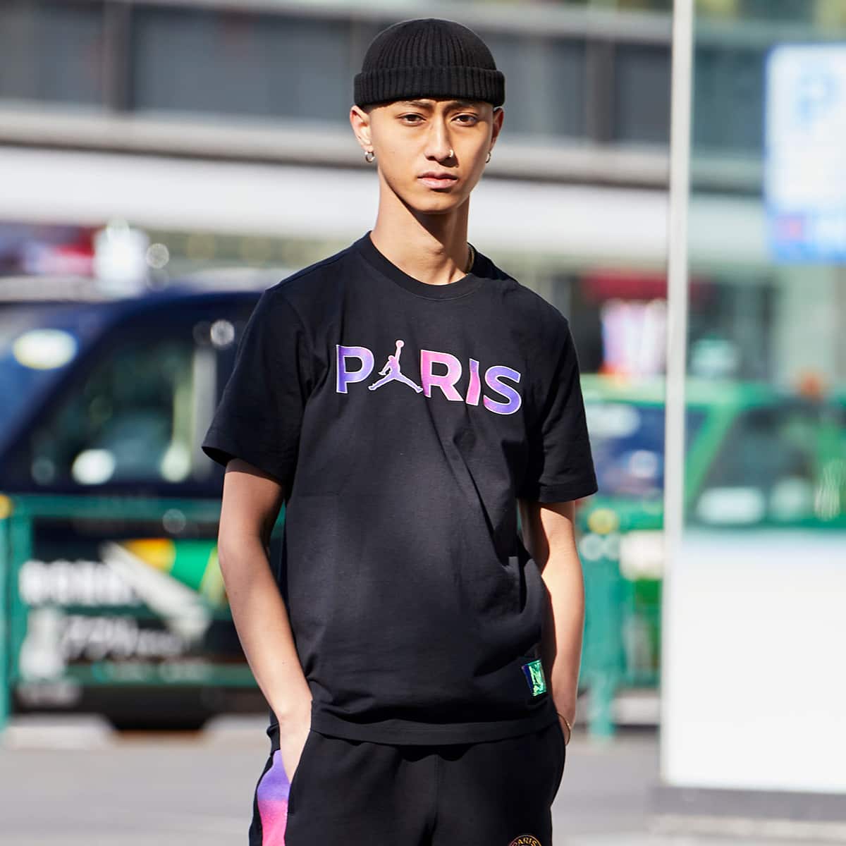 JORDAN BRAND AS M J PSG WORDMARK TEE BLACK 21SP-I（ジョーダン