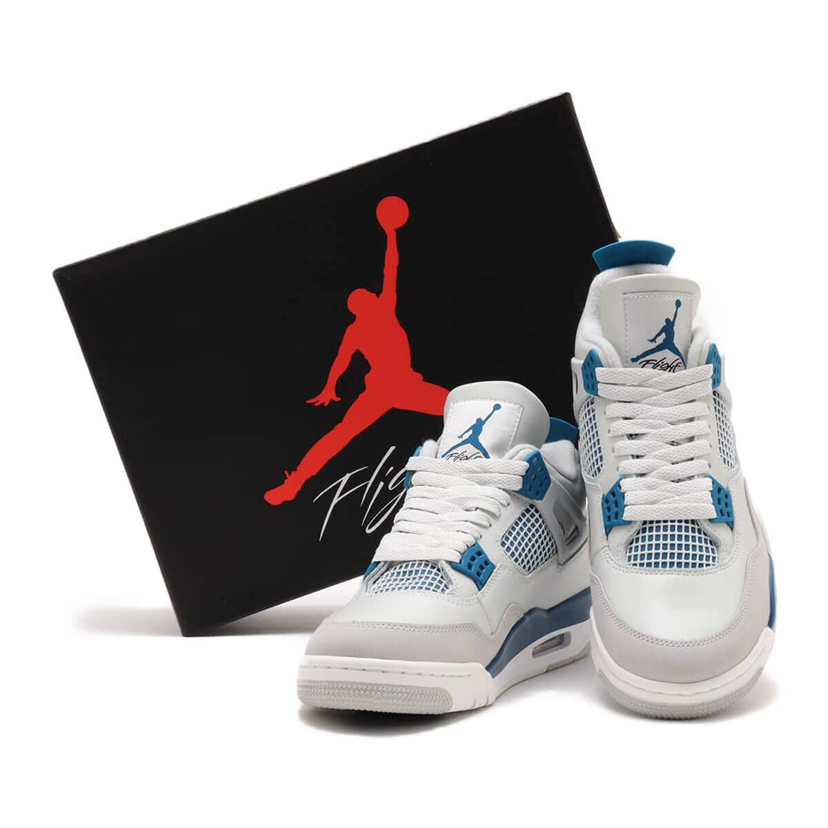 JORDAN BRAND AIR JORDAN 4 RETRO OFF WHITE/MILITARY BLUE-NEUTRAL