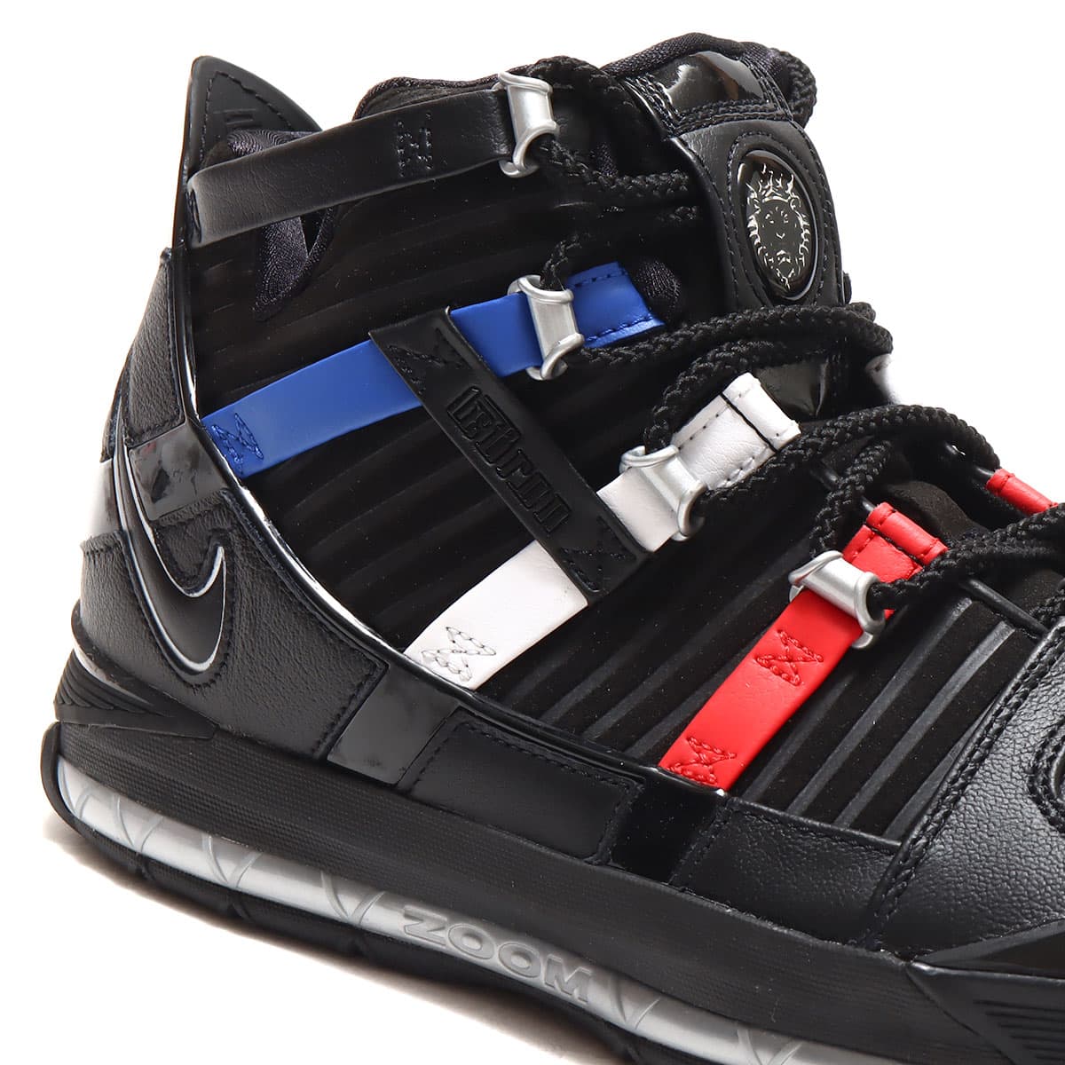 NIKE ZOOM LEBRON III QS BLACK/METALLIC SILVER-UNIVERSITY RED 22SP