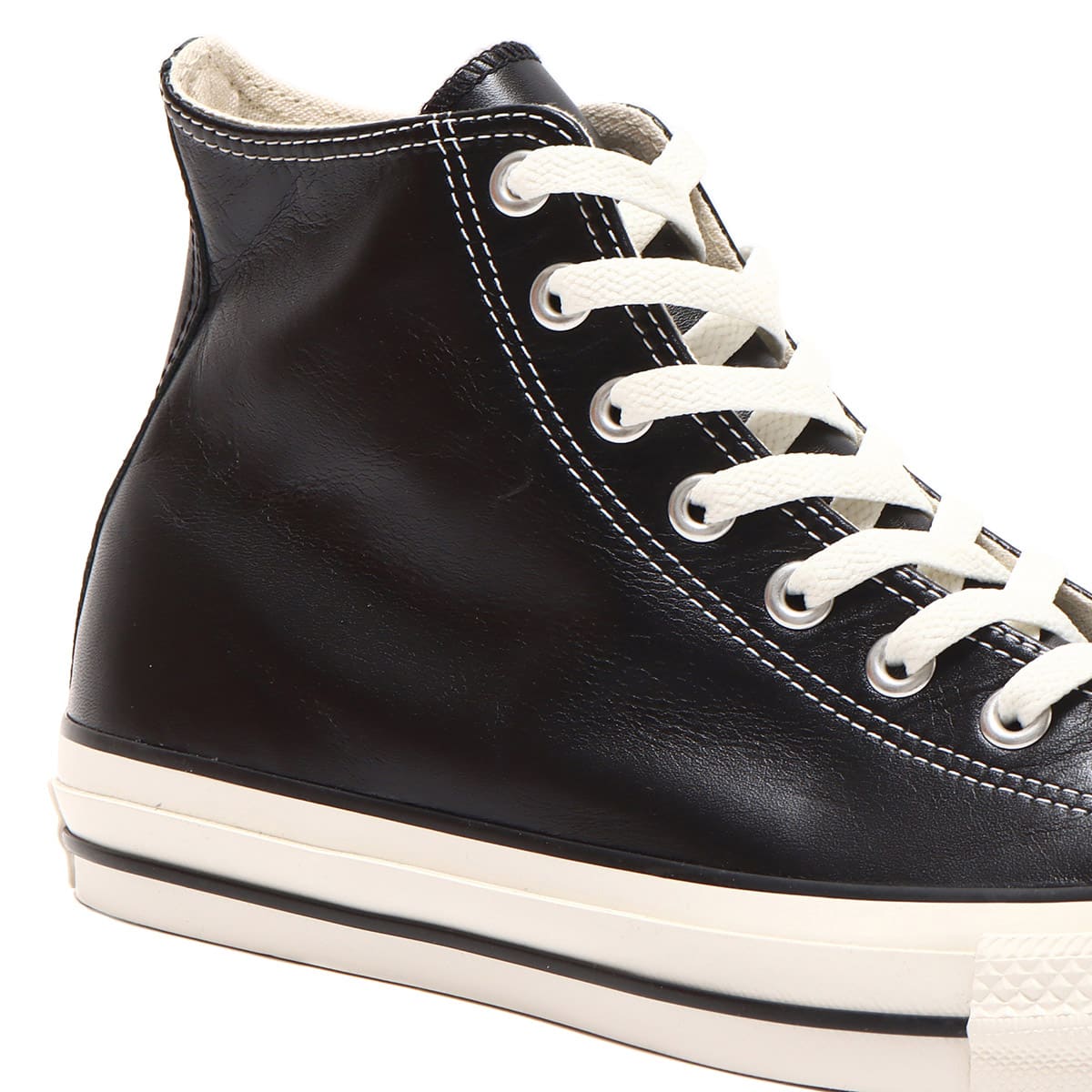 CONVERSE AS (R) OLIVE GREEN LEATHER HI BLACK（コンバース