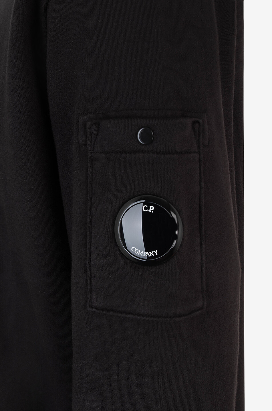 Lens crewneck sweatshirt - C.P. COMPANY - BLACK - Bongénie