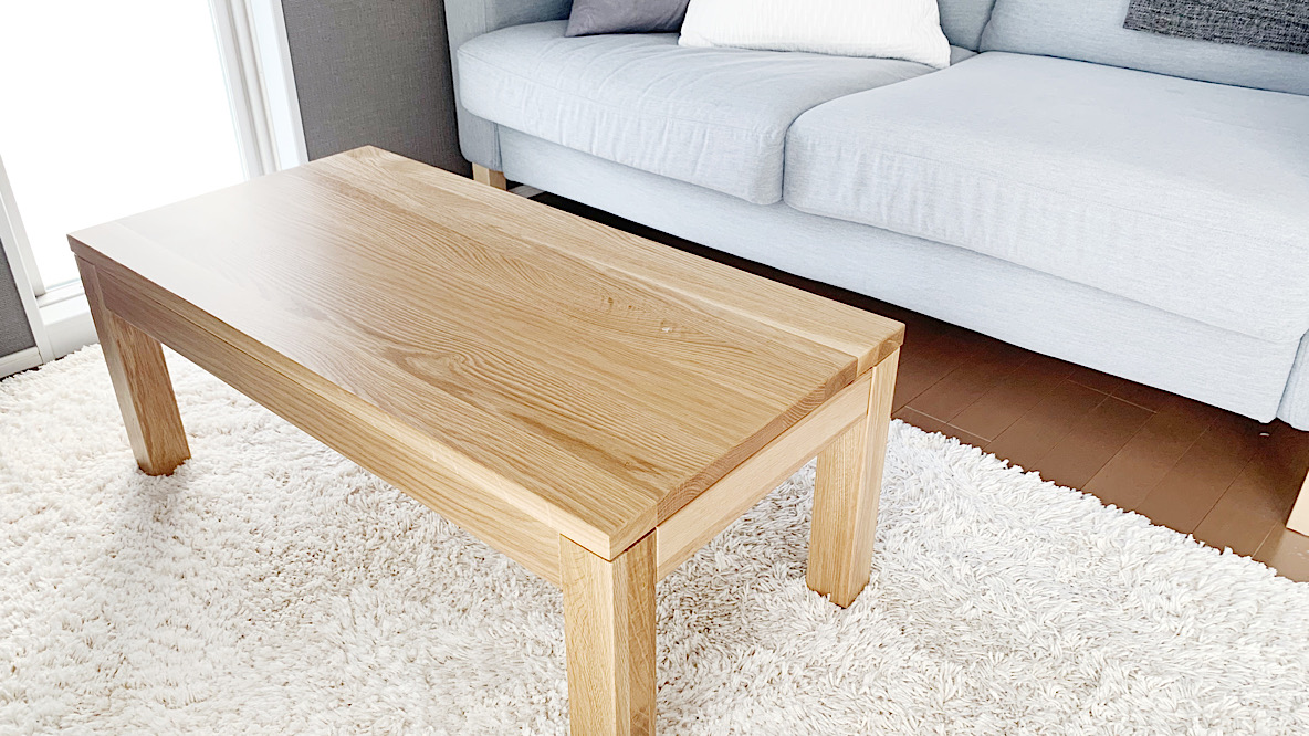 無印良品 MUJI 板と脚でできた木製テーブル 120×60 オーク材 廃盤 無印