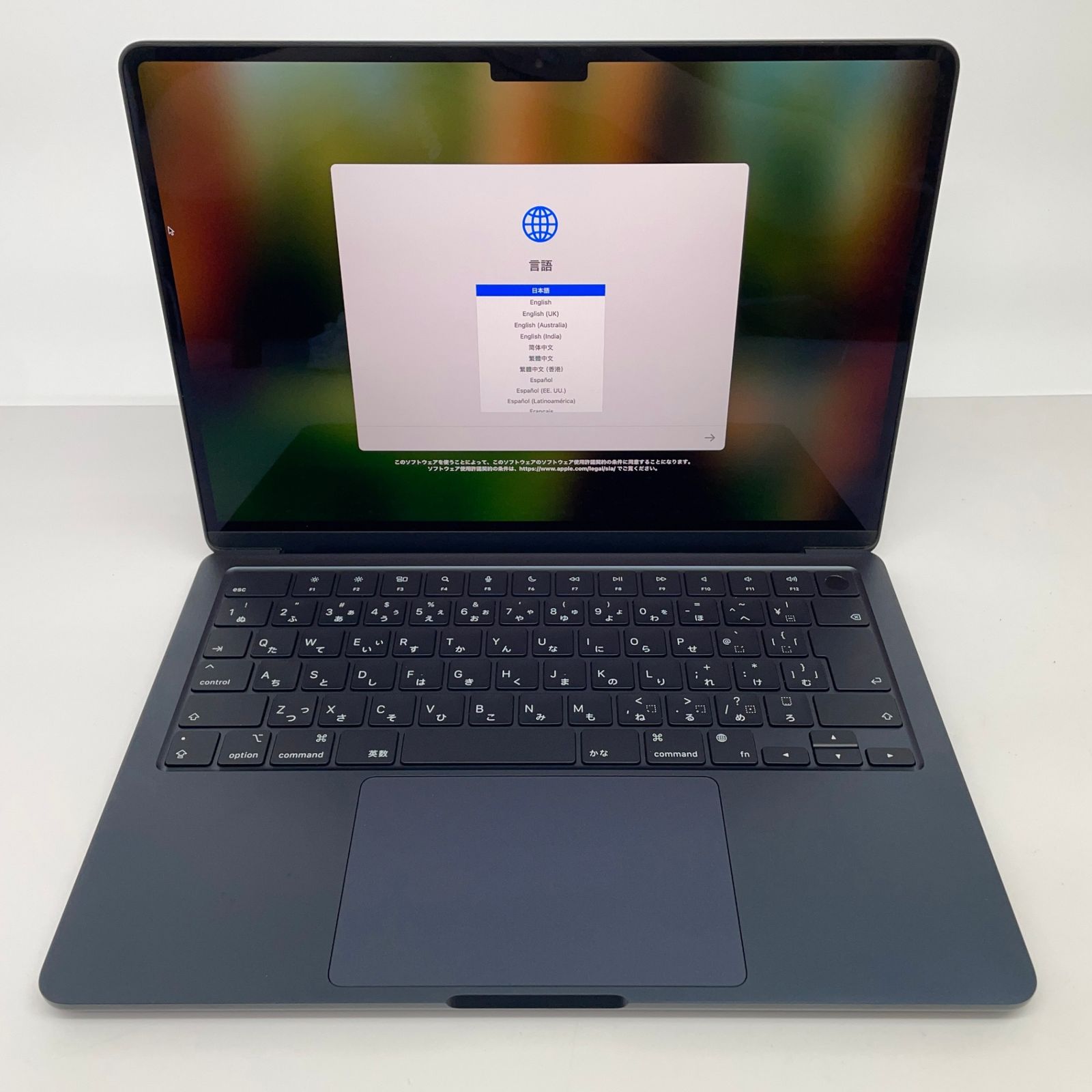 美品 Apple MacBook Air M2 2022 MLY33J/A 8GB SSD 256GB バッテリー