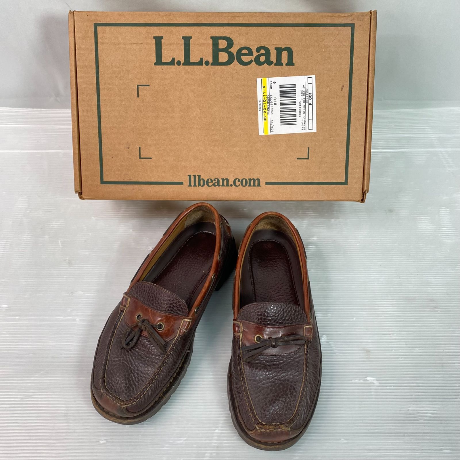 箱付き 中古 LL Bean エルエルビーン アラガッシュ バイソン モカシン