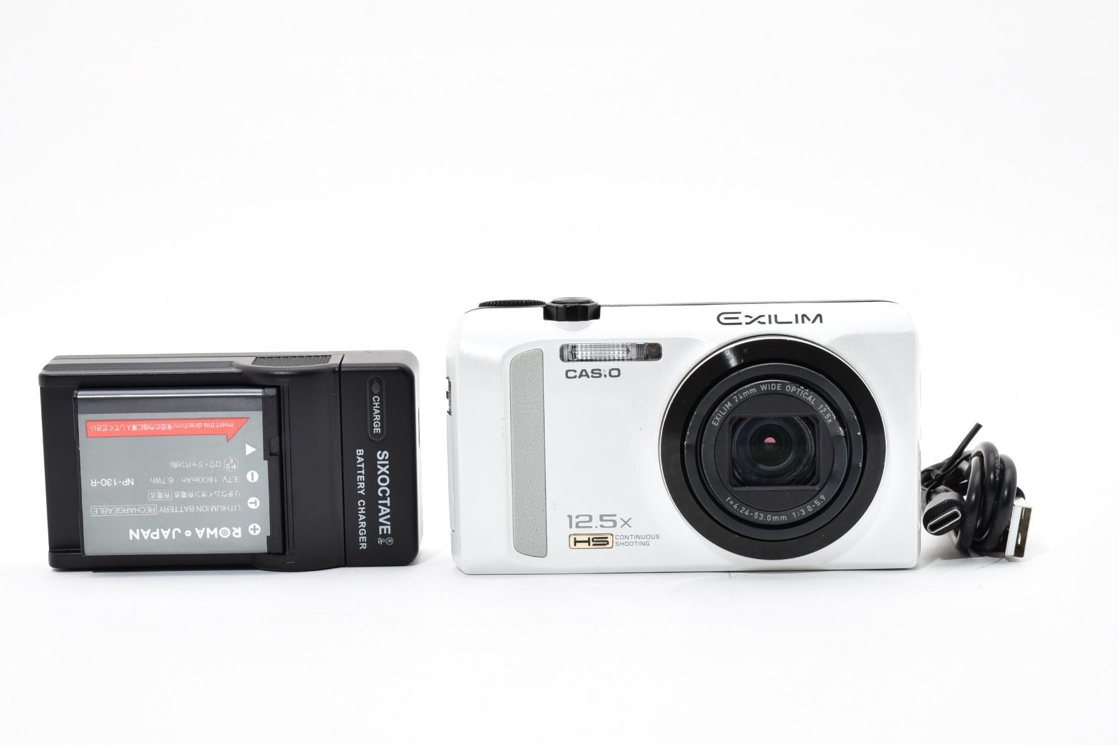 CASIO デジタルカメラ EX-ZR200 ホワイト 動作品確認済み CASIO Exilim