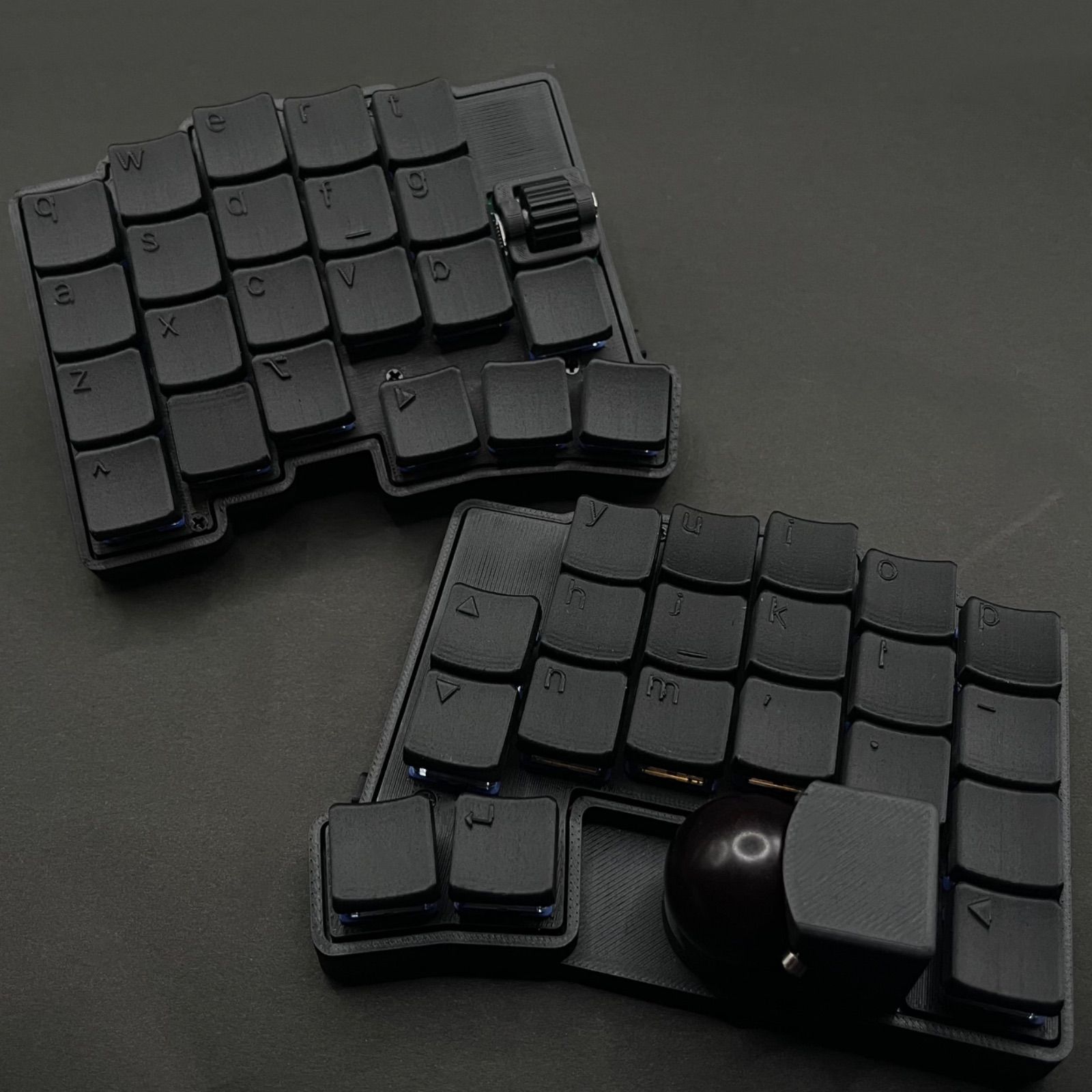 pixi43 ブラック 17mmピッチ 無線 トラックボール付きキーボー