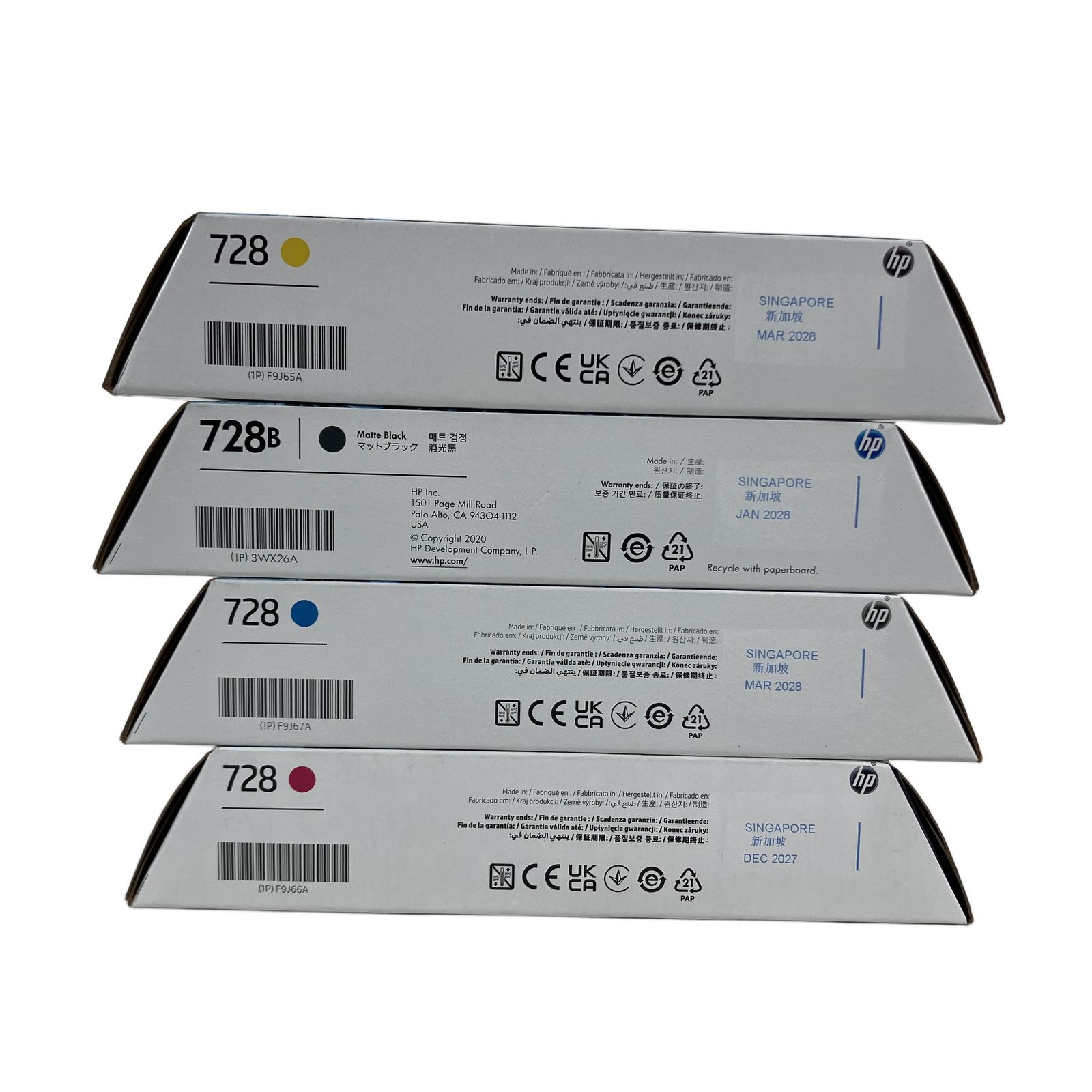 未開封【hp】トナーカートリッジ728マゼンタシアンイエロー5点 未開封