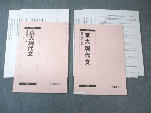 裁断済み】2025京大現代文テキスト 中野芳樹プリント付き 裁断済み