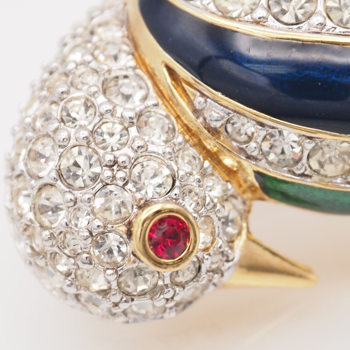 M902 ドーラン D'ORLAN ブローチ 鳥 バード グリーン ネイビー