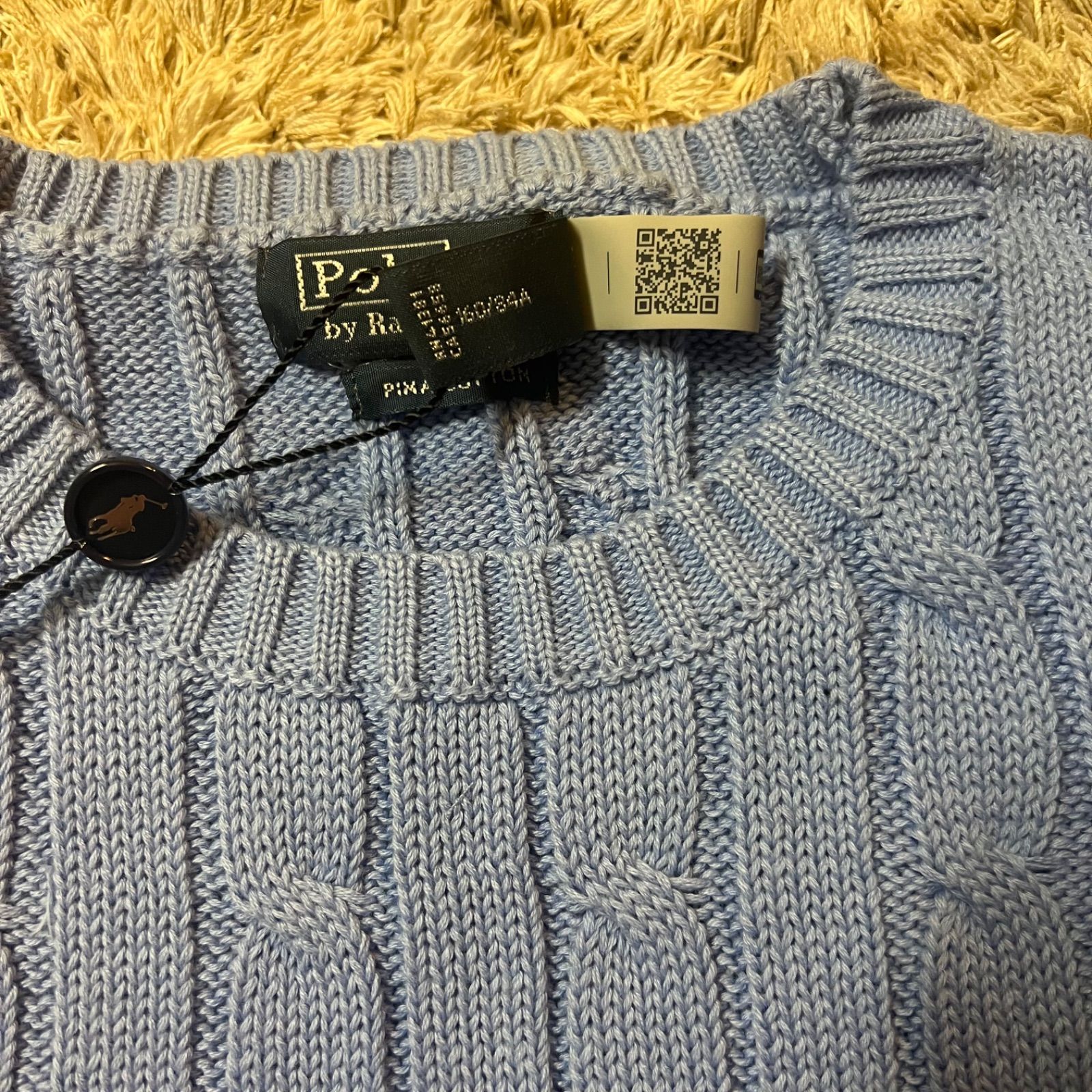 新品未使用タグ付き】ラルフローレン ケーブルニット ブルー