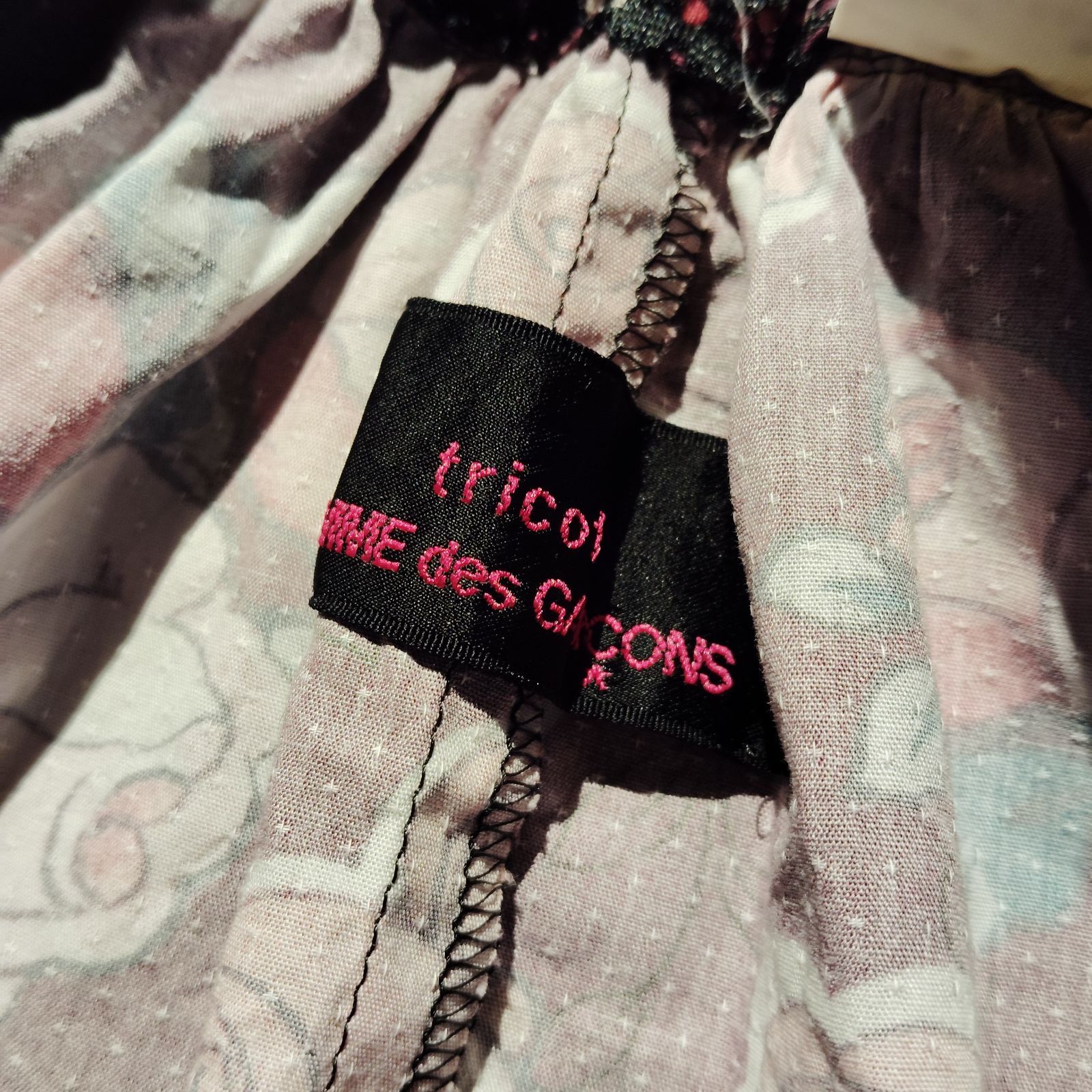 tricot COMME des GARCONS 16aw レースレイヤードサルエルパンツ 花柄