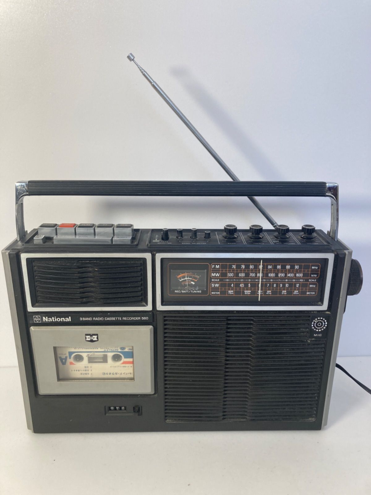 昭和レトロ】National ナショナル RQ-560 ラジカセ 3バンド ラジオ