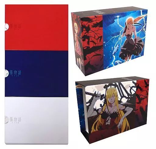 中古】アニメBlu-ray Disc 傷物語 完全生産限定版 全3巻セット(セブン