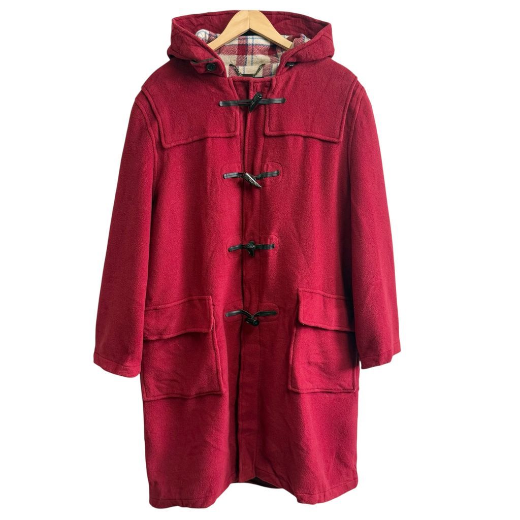 Gloverall グローバーオール ダッフルコート 裏地チェック柄 赤 レッド