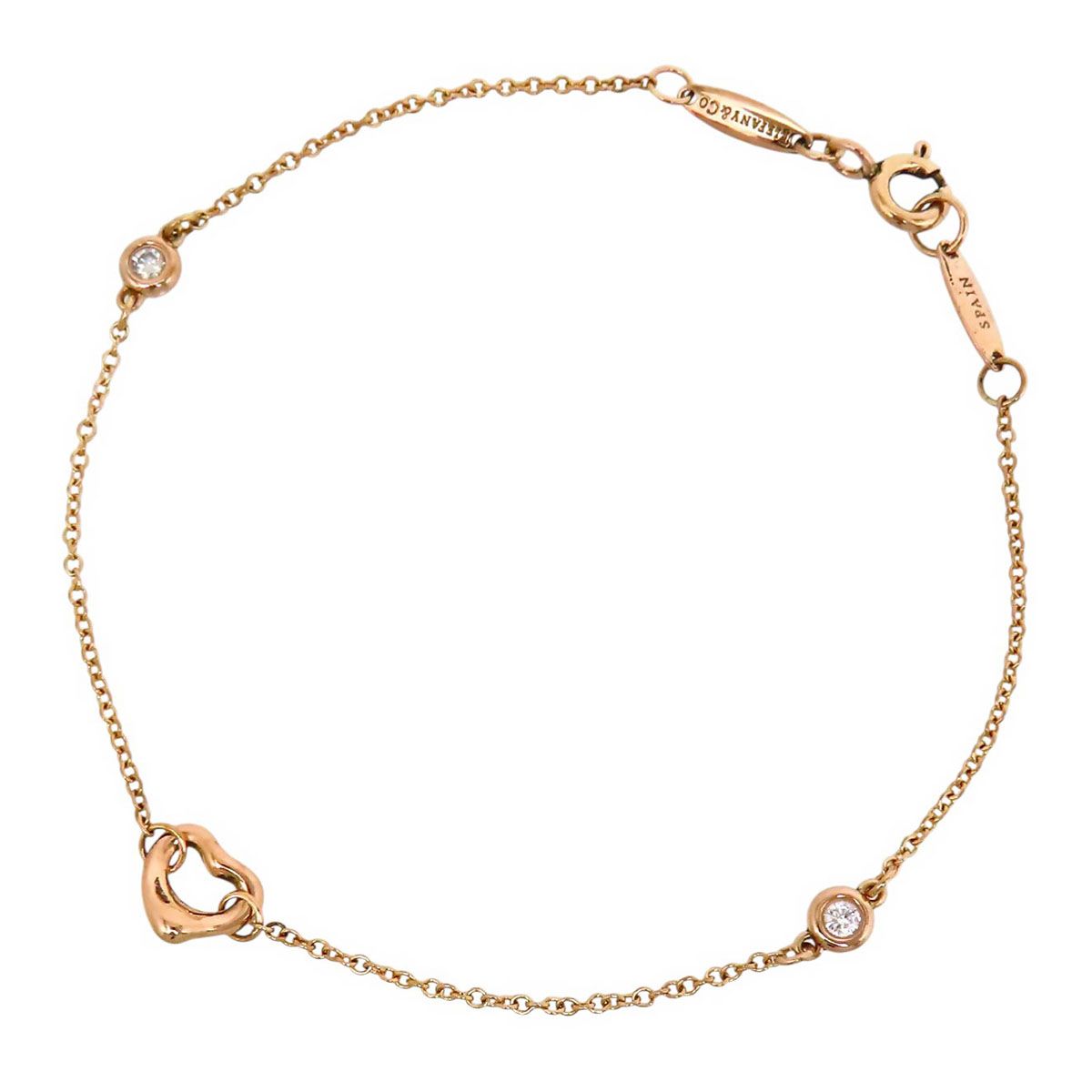 ティファニー バイザヤード オープンハート ブレスレット #17.5 Au750