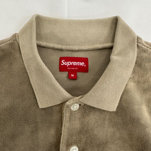 Supreme/シュプリーム【21SS】Bleached Velour L/S Polo/ブリーチ