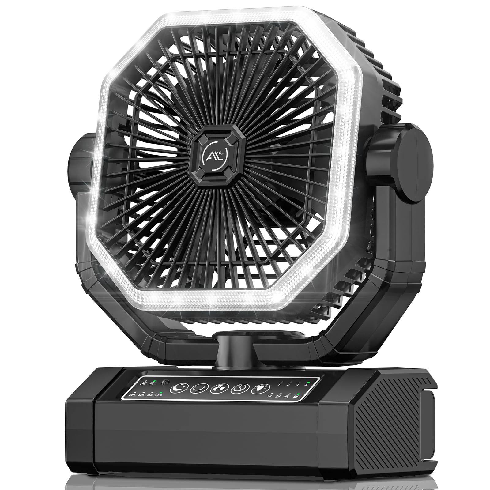 キャンプ 扇風機 20000mAh大容量 自動首振りリ 最大60時間連続使用