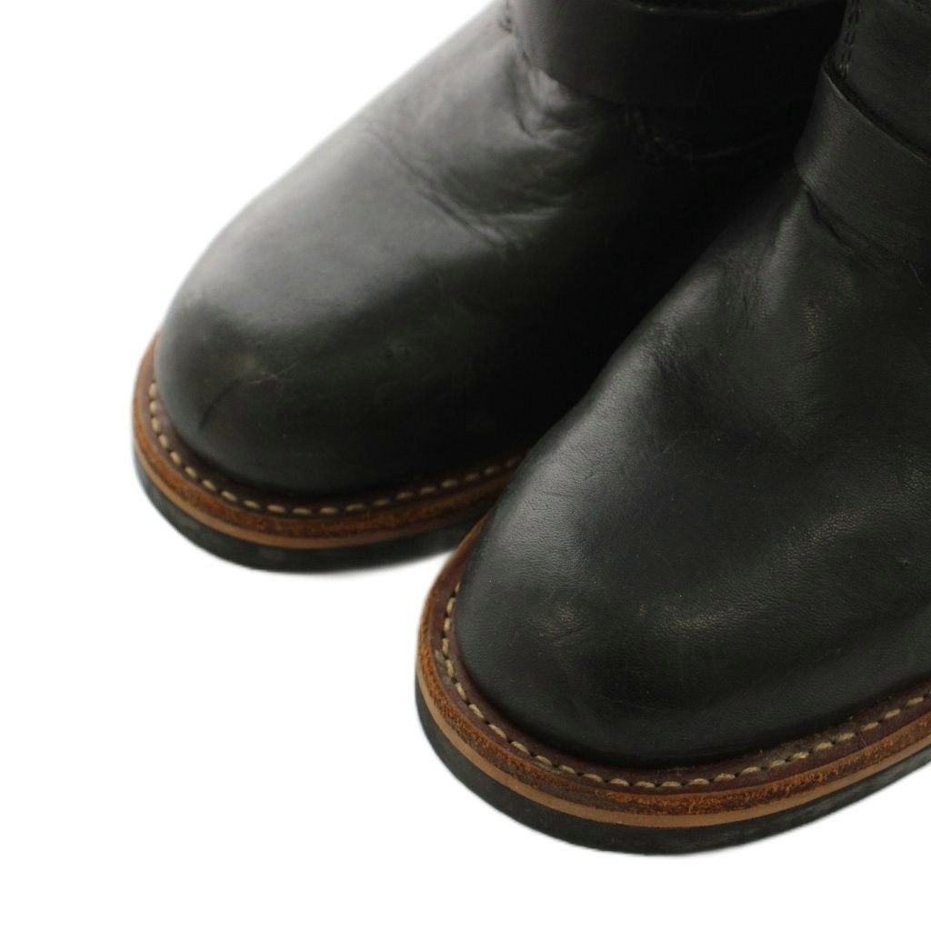 ホーキンス Hawkins エンジニアブーツ ヒール レザー UK4 黒 ブラック