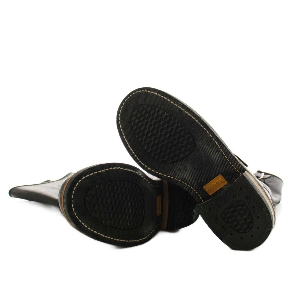 ホーキンス Hawkins エンジニアブーツ ヒール レザー UK4 黒 ブラック