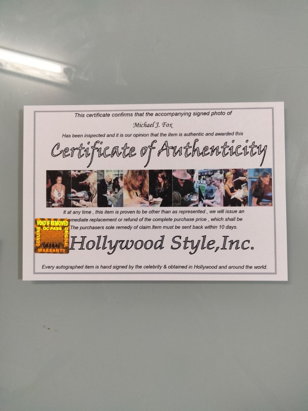 マイケル・J・フォックス直筆サイン入り超大型写真…Michael J. Fox