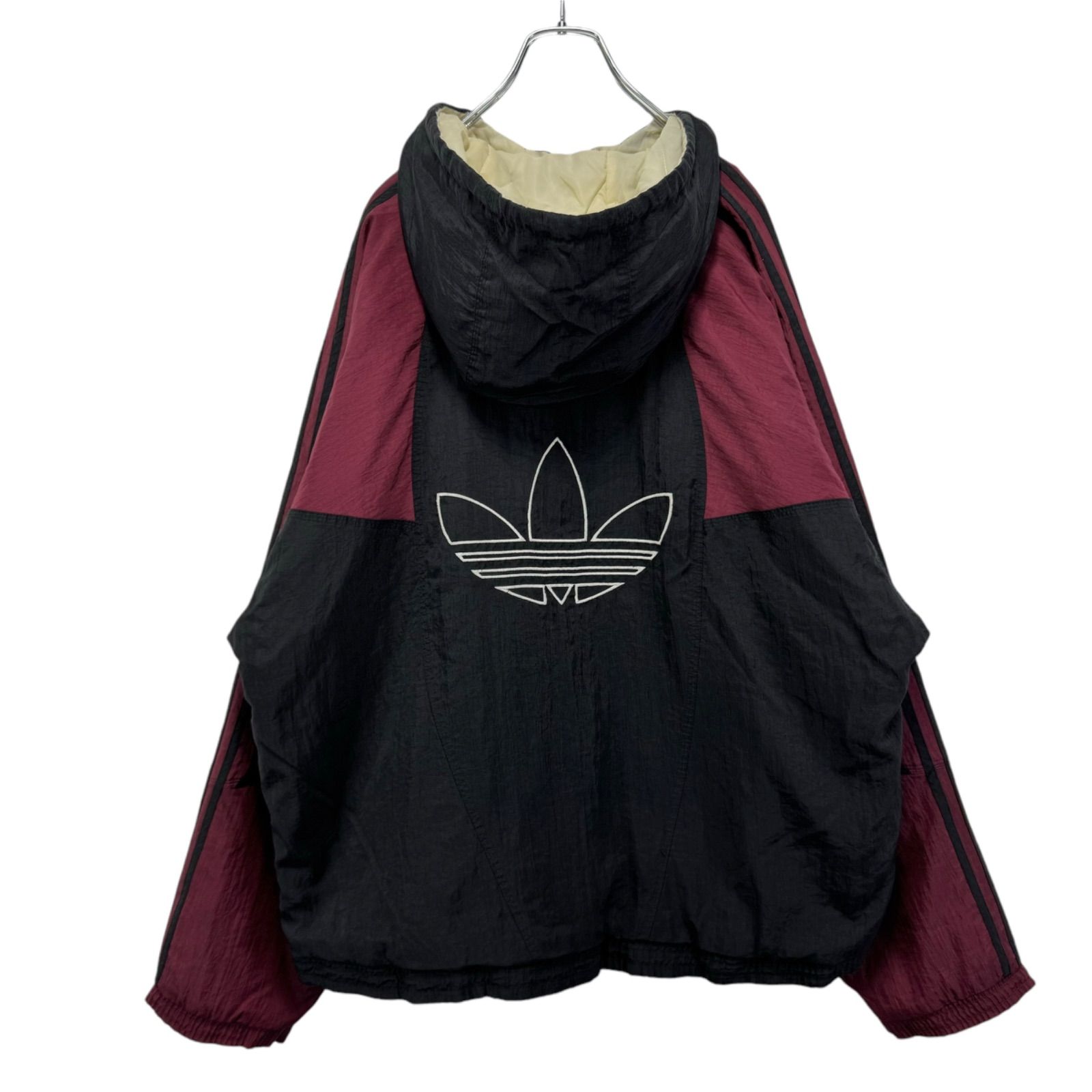 80s vintage adidas Logo Embroidery Padding Nylon Zip-up Jacket