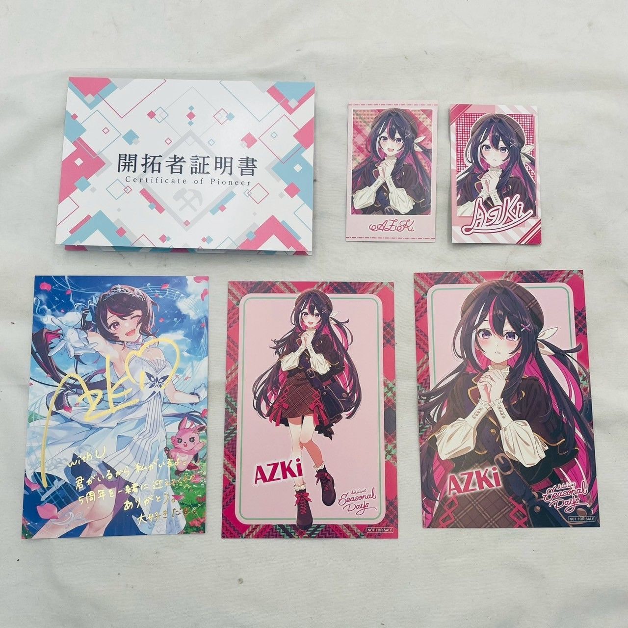 ❗️✨ホロライブ公式✨❗️】AZKi あずき ポストカード＆開拓者証明書