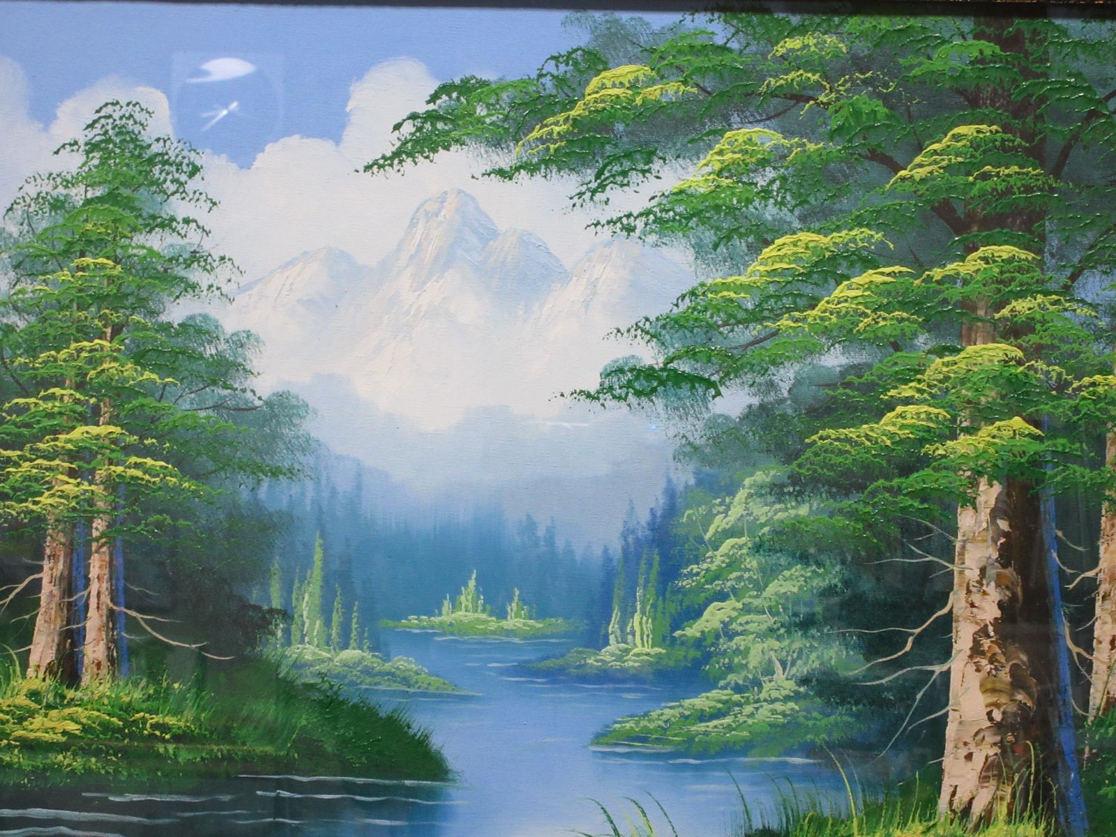 F8 「春雪北山崎」絵画 油絵 油彩画 風景画 アート F8 「春雪北山崎