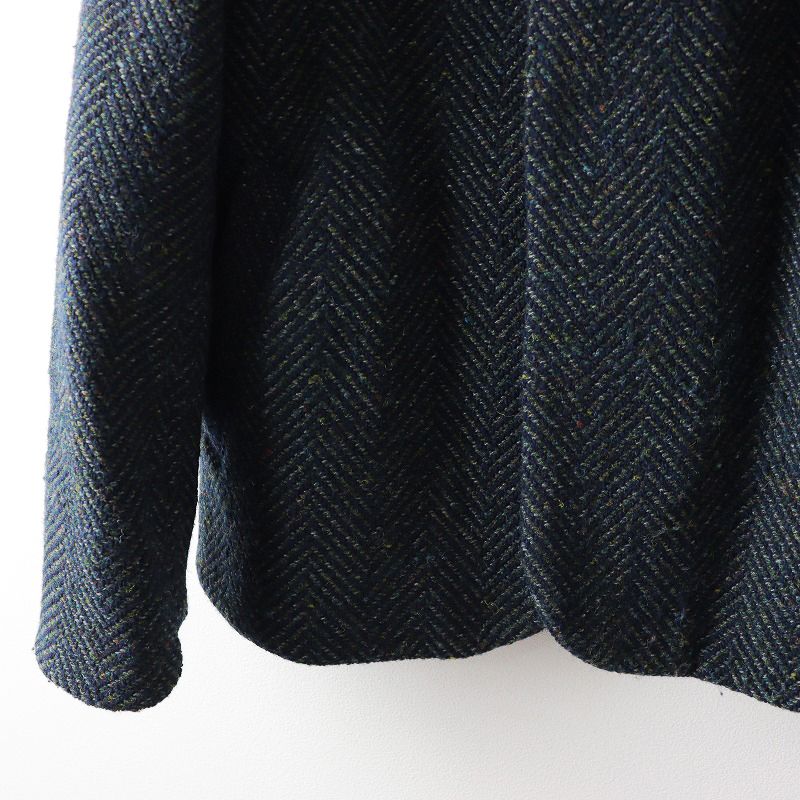 パラスパレス Pal'las Palace ウール ビッグカラー ヘリンボーン