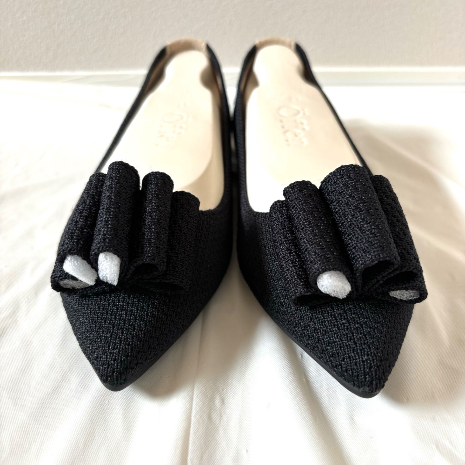 z568 【美品】Offen オッフェン フラットシューズ ブラック レディース