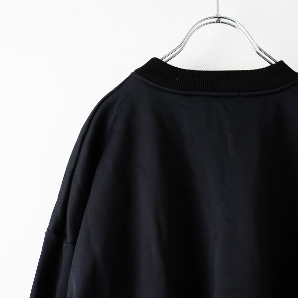 PLAN C プランシー ビアンカパッチ サイドジップスウェット L/ブラック