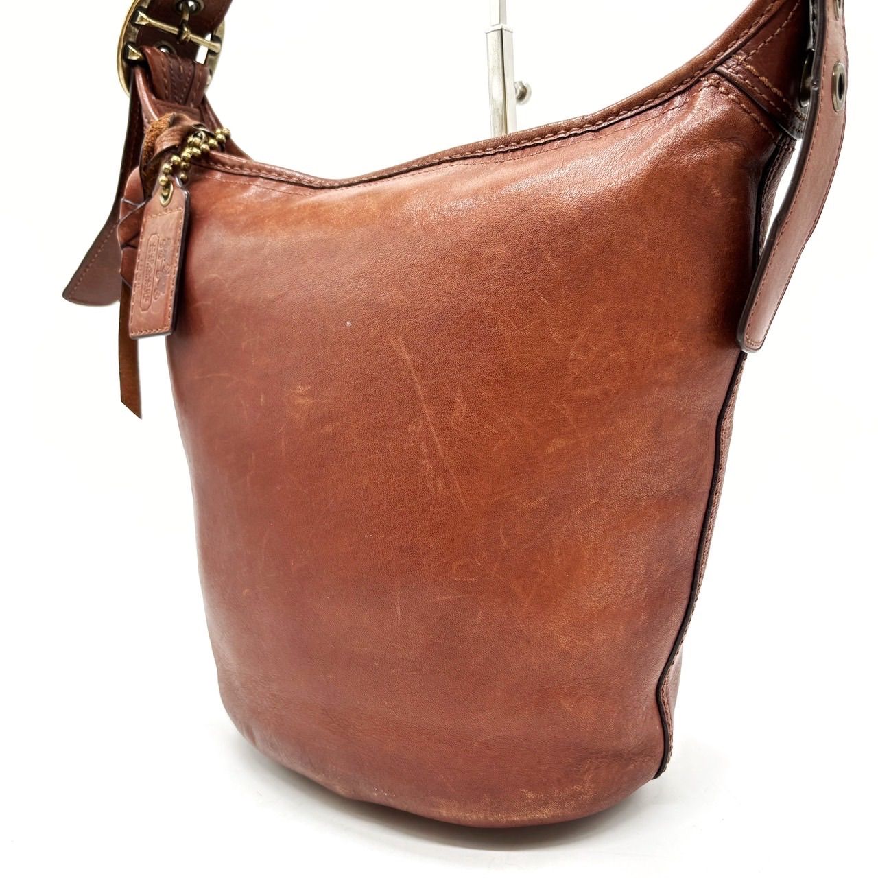 良品】 OLD COACH オールドコーチ バケツ型 ダッフル ショルダーバッグ