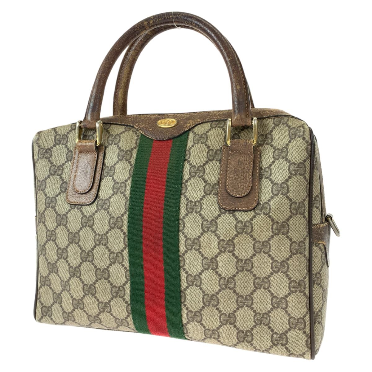 GUCCI グッチ ヴィンテージ オールドグッチ シェリーライン ブラウン