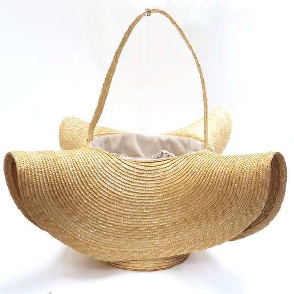 LUDLOW フレア バスケットストローバッグ 麦わら 美品 ラドロー ◇送料