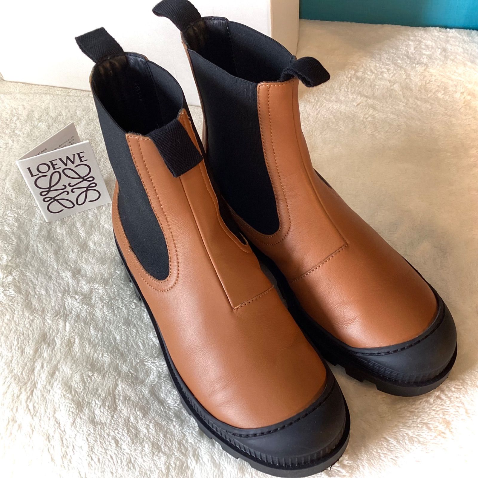 ☆美品☆LOEWE ロエベ レザーチェルシーブーツ 38 サイドゴアブーツ