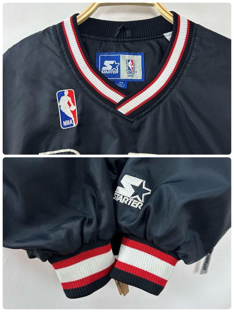 激レアXL☆US輸入90s】スターターNBAシカゴブルズ刺繍ナイロン